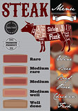 menu  for grilling with steaks and cow