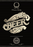 vector template for the cover of beer menu