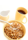 Bowl of healthy muesli for breakfast