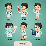 Doctors Cartoon Characters Set1.1