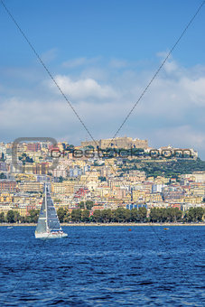 Sailing in the gulf of Naples