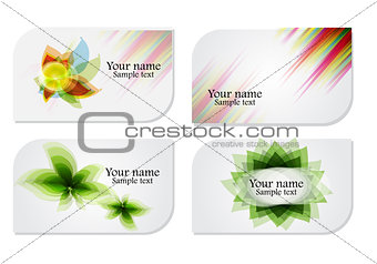 Set of abstract colorful card