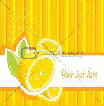 Fresh lemon menu