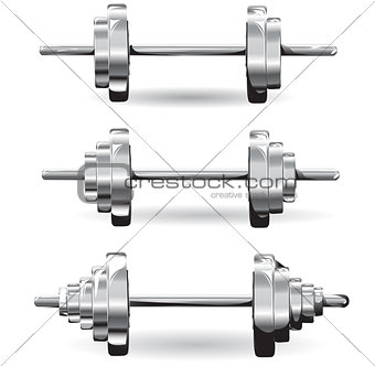 set of weights. vector illustration