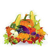 Autumn vegetable and fruits 