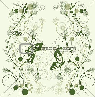 floral background, greeting card 