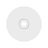 collection of various blank white paper cd on white background