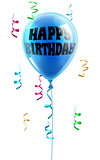 Happy Birthday blue balloon