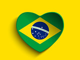 Brazil 2014 Heart with Brazilian Flag