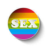 Gay Flag Circle Striped Sticker