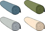 Isolated Rolls of Carpet
