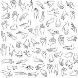 Woman Hands Pack Lineart