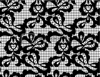 vector black lace seamless pattern