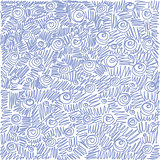 Seamless doodle abstract swirls and waves pattern.