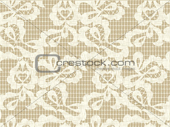 Lace vector fabric seamless  pattern