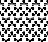 Vector illustration of seamless black-and-white pattern