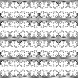 Abstract background with black and white circles. Seamless pattern