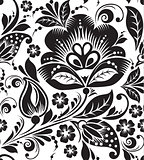 seamless pattern with white flowers
