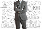 Man in suit and business plan