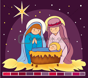 Baby Jesus in a manger 3