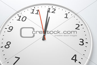 Clock at noon
