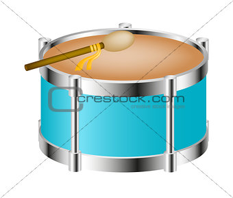 Drum instrument with drumstick