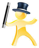 Mascot with wand and top hat