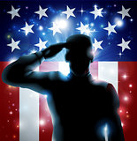 Hero Soldier and Stars and Stripes