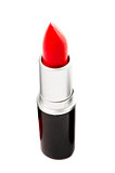 Red lipstick on a white background