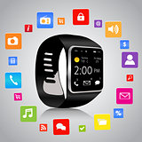 Smartwatch and Application Icons