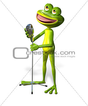 Frog with microphone
