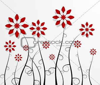 Decorative Red Flowers