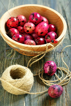 Pink easter eggs.