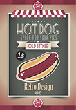 Vintage HOT DOG poster template 