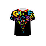 T Shirt Template- Colorful letters