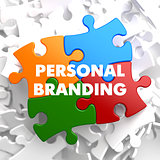 Personal Branding on Multicolor Puzzle.