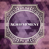 Achievement Concept. Purple Vintage design.