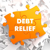 Debt Relief on Orange Puzzle.