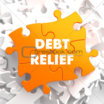 Debt Relief on Orange Puzzle.