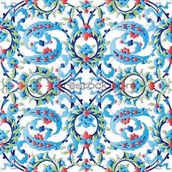 blue oriental ottoman design forty