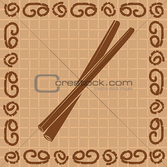 Vector illustration of decorative cinnamon sticks 