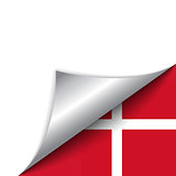 Denmark Country Flag Turning Page