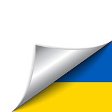 Ukraine Country Flag Turning Page