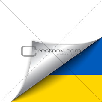Ukraine Country Flag Turning Page