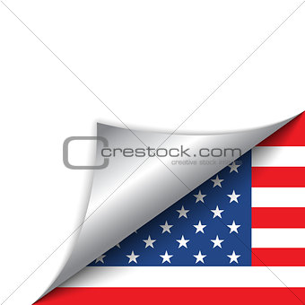 USA Country Flag Turning Page