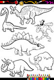 prehistoric set for coloring book