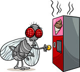 fly and vending machine cartoon