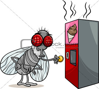 fly and vending machine cartoon