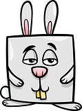 square rabbit cartoon illustration