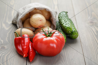 fresh ripe organic vegetables
